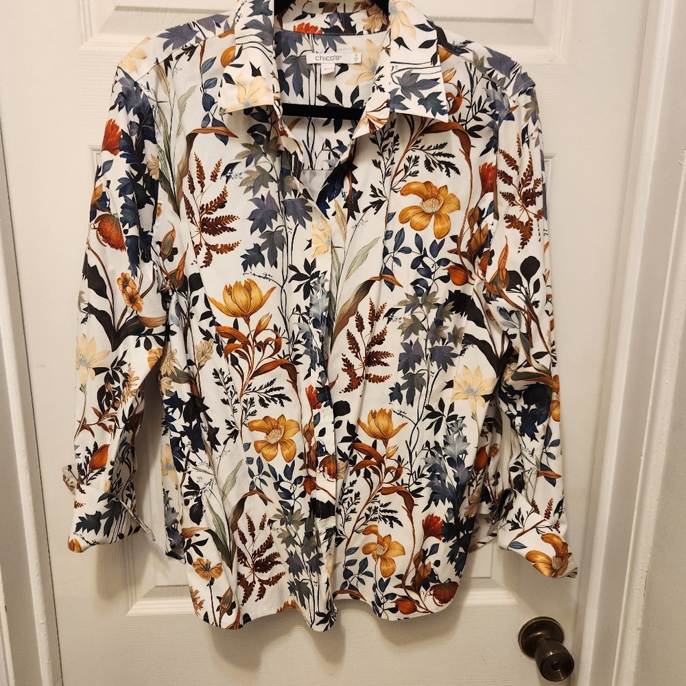 Seven Chico's No Iron Blouses Size 3 / XL